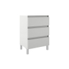 Saniclass Chaci PLUS Meuble de salle de bain - 60x86x46cm - plan de toilette - 3 tiroirs - blanc mat SW926328