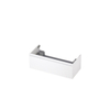 INK Armoire sous-lavabo 100x45x35cm 1 tiroir avec frein de chute sans poignée MDF laqué blanc mat SW158036