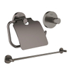 GROHE Essentials accessoireset 3-delig met handdoekhouder, handdoekhaak en toiletrolhouder met klep brushed hard graphite SW529100