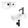 Clou InBe kit lave-mains - 41x22.5x11cm - 1 trou robinet - avec robinet - blanc brillant SW957696
