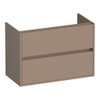 BRAUER Adore meuble sous-lavabo peu profond - 80x39x55cm - 2 tiroirs à fermeture douce - sans poignée - 1 découpe pour siphon - mokka mat SW1198483