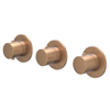 IVY Bond Pièce de finition - pour mitigeur thermostatique encastré - 2 robinets d'arrêt - Symmetry - rosaces rondes - cuivre brossé mat PVD SW1031097