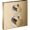 Hansgrohe Ecostat Square Ensemble de finition pour thermostat encastré avec robinet d'arrêt et inverseur bronze brossé SW358647