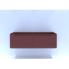 H&R badmeubelen Juice Wastafelonderkast - 140x45x40cm - afgeronde hoeken - 2 lades - geïntegreerde greep - terra mat SW867578