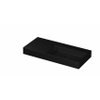 INK United lavabo - 100x45x11cm porcelaine droite sans trou de robinetterie incl. bonde clic clac en porcelaine et système de trop-plein dissimulé - noir mat SW956077