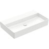 Villeroy & Boch Memento 2.0 wastafel onderzijde geslepen 80x47cm zonder overloop zonder kraangat ceramic+ wit SW336027 Villeroy & Boch Memento 2.0 wastafel onderzijde geslepen 80x47cm zonder overloop zonder kraangat ceramic+ wit SW336027