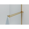 Aloni paroi de douche - 100x200cm - coins arrondis - verre de sécurité - 6mm - porte-serviettes - or brossé SW1418829
