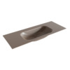 Mondiaz BIG small Smoke solid surface inbouw wastafel 120cm midden SW429701 Mondiaz BIG small Smoke solid surface inbouw wastafel 120cm midden SW429701
