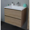Adema Bella badmeubel met acryl wastafel 1 kraangat 60x55x46cm Eiken SW398054 Adema Bella badmeubel met acryl wastafel 1 kraangat 60x55x46cm Eiken SW398054