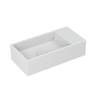 Ink versus lavabo lave-mains 36x9x18cm sans trou pour robinet à droite porcelaine blanc mat SW493352