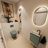 MONDIAZ TURE-DLUX Meuble toilette - 40cm - Army - EDEN - vasque Ostra - position gauche - 1 trou de robinet SW1104683