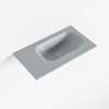 Mondiaz EDEN Lavabo pour WC - 40x23x0.9cm - vasque à droite - sans trous de robinet - pour meuble WC - Solid surface - Plata SW1025784