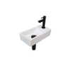 Ink Versus fonteinset – 36x18x9 cm – porselein wit glans – kraangat rechts – mat zwarte kraan SW493375