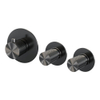 BRAUER Gunmetal Carving inbouwthermostaat - inclusief inbouwdeel - 3 carving knoppen - PVD - geborsteld gunmetal SW715955