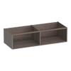 BRAUER Flourish colonne de rangement - 119x30x45,5cm - avec 2 compartiments de rangement lattes chêne noir SW445692