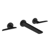 Crosswater Foile Wastafelkraan - 2 hendels - inbouw - mat zwart SW968387
