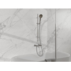 Fortifura Calvi Badkraan - met glijstangset - ronde handdouche - metalen doucheslang - hoogglans chroom SW997403