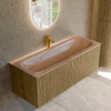 MONDIAZ KURVE-DLUX Meuble de salle de bains 120cm couleur Dusk avec 1 tiroir et 0 porte. Lavabo BIG LARGE Central 1 trou de robinet Saba. SW1433366
