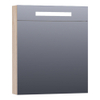 BRAUER Promise Deluxe armoire de toilette - 60x70x15cm - avec éclairage direct 1 porte miroir double face à gauche Sunlit SW30764