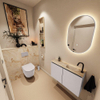 MONDIAZ TURE-DLUX meuble WC 80cm Cale. lavabo EDEN Frappe position droite. Avec 1 trou de robinet. SW1102703