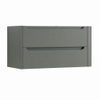 H&R Badmeubelen Juice Meuble sous-vasque - 100x45x50cm - angle droit arrondi - 2 tiroirs - poignée intégrée - Petrol mat SW1489226