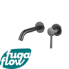 FugaFlow Eccelente Sobrado Robinet lavabo encastrable 2 trous avec partie encastrable Gun metal SW1123457