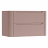 H&R Badmeubelen Juice Meuble sous lavabo - 100x45x50cm - coins arrondis - 2 tiroirs - poignée intégrée - fraise SW1489162
