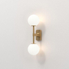 Astro Tacoma Twin Applique/Plafonnier - 230V - IP44 - bulbeux - cannelé - verre blanc - laiton (or) SW1569671