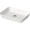 Duravit Cape Cod vasque rectangulaire sans trou de robinet sans trop-plein 55x40cm blanc mat SW297001