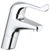 Grohe Eurosmart Care Veiligheidswastafelkraan - hoog - met hendel 12cm - gladde body - chroom 0437506