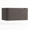 H&R Badmeubelen Juice Wastafelonderkast - 80x45x40cm - afgeronde hoeken - 3D-front - 1 lade - geïntegreerde greep - wenge SW1259136