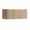 H&R Badmeubelen Juice Wastafelonderkast - 100x45x40cm - afgeronde hoeken - 3D-front - 1 lade - geïntegreerde greep - french oak SW1259169