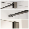 FugaFlow Eccelente Vetro ensemble de profil 200cm + barre de renfort 120cm Gunmetal - SW1125302