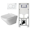 Duravit Durastyle ensemble de toilettes avec réservoir encastré geberit abattant de WC avec softclose et plaque de commande sigma01 blanc SW93486