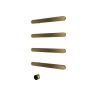 Hotbath &MORE Handdoekradiator - 50x76cm - vierkant - 4 stangen - horizontaal - met schakelaar - geborsteld messing PVD SW1245795