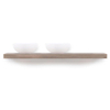 Looox Wood collection Solo plan sous vasque - 160x46cm - Avec suspension inox brossé - Chêne massif gris ancien SW108677