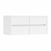 H&R Badmeubelen Juice Wastafelonderkast - 120x45x50cm - rechterhoek afgerond - 4 lades - geïntegreerde greep - wit mat SW1570820