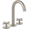 Villeroy & Boch Loop & Friends wastafeluitloop set - met kruisgreep brushed - nickel black (mat rvs) SW974354