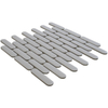 La Mosaic Factory Sevilla carreau mosaïque - 30x30cm - carrelage mural et de sol - Ovale - Porcelaine Blanc Mat SW716260