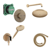 Hansgrohe ShowerSelect Douche pluie encastrable - thermostatique - pommeau - Ecosmart - bras de douche - douchette avec support - flexible - Bronze brushed SW1204545