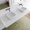 MONDIAZ LAGOM 180cm badmeubel solid surface talc 2 lades Wastafel BINX opzetkom dubbel zonder kraangat SW409170 MONDIAZ LAGOM 180cm badmeubel solid surface talc 2 lades Wastafel BINX opzetkom dubbel zonder kraangat SW409170