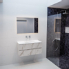 Mondiaz VICA Meuble Carrara avec 2 tiroirs 100x50x45cm vasque lavabo Cloud centre sans trou de robinet SW410280