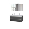 Bruynzeel Palitano badmeubelset 120x56.5x46cm spiegelkast dubbele kom grafiet SW112893 Bruynzeel Palitano badmeubelset 120x56.5x46cm spiegelkast dubbele kom grafiet SW112893