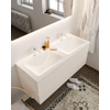 Mondiaz VICA Meuble Linen avec 2 tiroirs 120x50x45cm vasque lavabo Cloud double 2 trous de robinet SW410985
