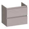 BRAUER Joy wastafelonderkast ondiep - 60x39x50cm - 2 softclose lades - greeploos - 1 sifon uitsparing - Timber Greige SW1201220