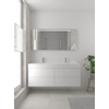 Bruynzeel Box badmeubelset 150x45cm 2 kraangaten 2 wasbakken 2 lades met spiegel met softclose composite mat wit SW384018 Bruynzeel Box badmeubelset 150x45cm 2 kraangaten 2 wasbakken 2 lades met spiegel met softclose composite mat wit SW384018