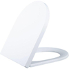 QeramiQ Dely Toiletset - inbouwreservoir Qeramiq Flush - 35mm zitting - metaal messing geborstelde bedieningsplaat - ronde knoppen - mat wit SW1579141