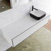 Mondiaz Lagom Meuble salle de bains 140x30.9x45cm Solid Surface Urban 2 tiroirs avec lavabo BINX vasque à poser Droite 1 trou de robinet SW409273