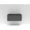H&R badmeubelen Juice Meuble sous vasque - 100x45x40cm - angles arrondis - 1 tiroir - poignée intégrée - wengé SW867487
