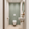 Adema Salina 2.0 Ensemble WC - 48.5x36x32cm - cuvette profonde - sans bride - réservoir encastré QeramiQ - softclose - quickrelease - abattant WC - plaque de commande en plastique blanc brillant - boutons ronds - blanc SW1474599